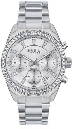 Breil, Collezione Azure, Cronografo Donna, Orologio Donna con Bracciale in Acciaio, Resistente All'Acqua, Movimento al Quarzo, Cassa 36 mm, Chiusura con Pulsanti