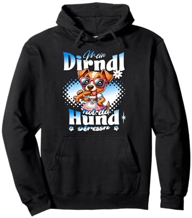 Tracht Damen Outfit Dirndl Ersatz Mein Dirndl hot da Hund Pullover Hoodie