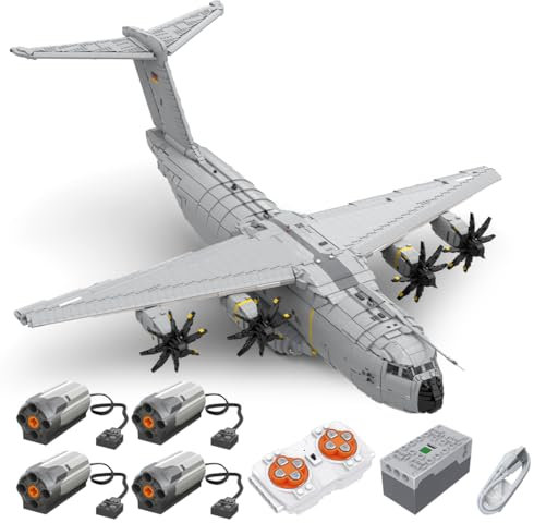 BlocteckToy Klemmbausteine A400M Atlas-Transportflugzeug Modell, 14175 Teile Großes Transportflugzeug Militär Flugzeug Modell Set (Dynamische Version)