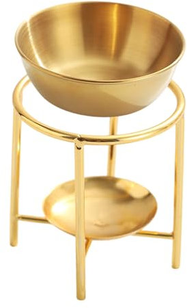 arenmi Duftlampe für ätherische Öle, Edelstahl, große Kapazität, Aromatherapeuten-Diffusor, abnehmbare Schüssel, Teelichthalter