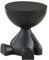 LOVIVER Table d'Appoint Créative de Boisson avec Plateau de Rangement, Chevet PE Léger et Durable, Table de Bout Supporte Jusqu'à 20 kg pour Petit Espace, Bureau, Salon ou Jardin, Noir