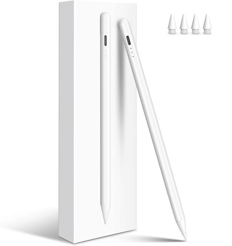 Penna iPad per Apple iPad 2018-2024, Penna Touch per Tablet ipad Pencil con Rigetto del Palmo, Stylus Pen per iPad 10/9/8/7, Pro 11/12.9, Air 3/4/5, Mini 5/6