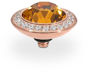 Qudo Ring Aufsatz TONDO deluxe 13mm rosegold für Basis Ring (topaz)