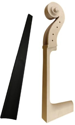 HDYNUZ Manche de Violoncelle avec Touche en ébène, Accessoires pour Violoncelle, tête de Violoncelle en Bois d'érable, Accessoires pour Instruments à Cordes DIY(1/2)