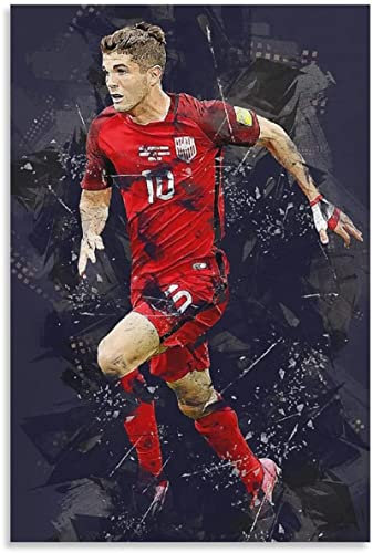 HSYIFF Foto Auf Leinwand Senza Cornice 50 * 70cm Figure di calcio Christian Pulisic Tennista Steffi Graf Poster Stampe Arredamento moderno per la casa per camera da letto familiare