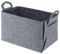 Fhtase Filz Aufbewahrungskorb,40x30x24cm große geschenkkorb leer, faltbarer filzkorb mit zwei weichen Griffen, für Kleidung, Picknick, Schlafzimmer, Schränke, Holz und Kinderspielzeug(dunkelgrau)