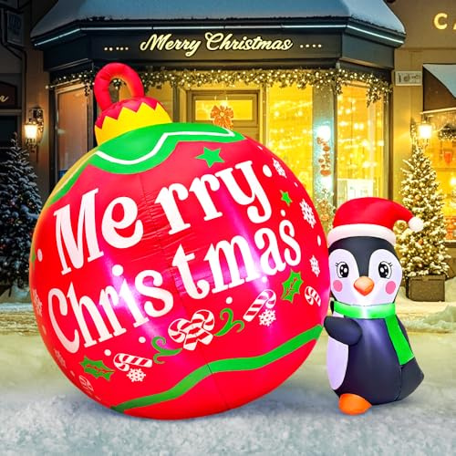 KOOY Aufblasbare Weihnachtsdekoration, Pinguin, 152 cm