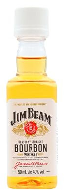 Jim Beam - White Label Kentucky Straight Bourbon Miniature - 4 year old Whiskey 5cl 40% ABV