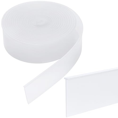 moonoom Bande d'étanchéité de bas de porte de douche en T de 274,3 cm, cadre transparent en PVC, joints d'étanchéité pour porte de douche, maison, salle de bain, cuisine