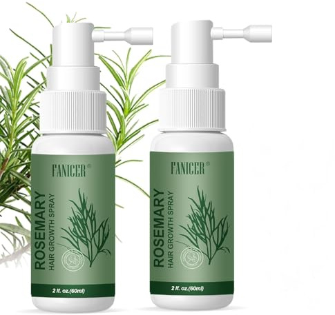 Haarwachstum Öl,Rosmarin Öl Spray Rosmarin für Frauen & Männer,Haartonikum Rosmarins zur Pflege von dünnem,Trockenem & brüchigem Haar (2X 60ML)