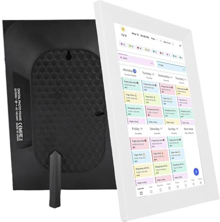 Plyisty 10,1-Zoll-Digitalkalender, Intelligente Aufgabenliste, Wandplaner Mit Interaktivem Touchscreen-Display 1080P, WLAN, 2-Wege-Synchronisierung Über App, Horizontale Vertikale (EU-Stecker)