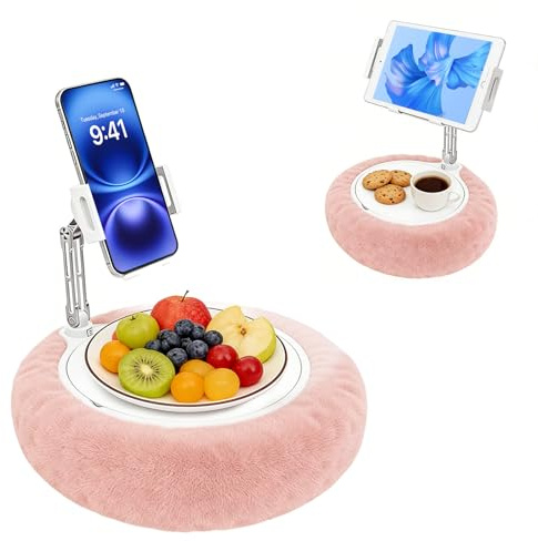 Rudfovn Tablet Stand Pillow, 360° Adjustable Chill Nest Phone Holder and Snack Cushion for Ipad, Iphone, Google, Kindle
