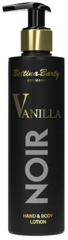 Bettina Barty Vanilla Noir Bodylotion, 250 ml | Warmer Vanilleduft mit Pflaume, Amber und Kaschmirholz; Hand- und Körperpflege für die kühle Jahreszeit; vegan