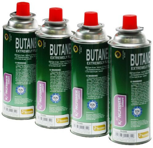 4 x BUTANE GAS CANISTER REFILL