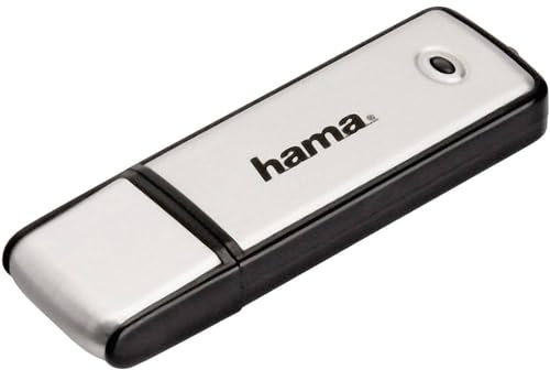 Hama 128GB USB-Stick USB 2.0 Datenstick (15 MB/s Datentransfer, inkl. LED-Funktionsanzeige, Speicherstick, Memory Stick mit Verschlusskappe, geeignet für Windows/MacBook) Silber