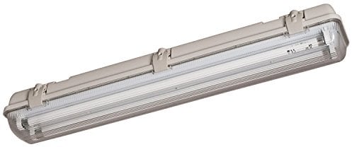 StarLicht 563492961 Gestell Leuchtstoffröhre Aqualux ECO 2 x 14 W Kunststoff grau