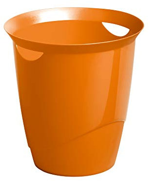 Durable 1701710909 Papierkorb Trend, mit Tragegriffen, 16 l, orange