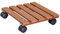 WAGNER Pflanzenroller WPC 29 x 29 x 8 cm I Blumenroller für Außenbereich + Innenbereich I Kübelroller aus FSC® Wood Plastic Composite, Terracotta I Tragkraft 60 kg - 20051001