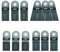 12 x TopsTools UNKA12 Mix Lames Compatible avec Bosch Fein (Non-StarLock) Makita Milwaukee Einhell Ergotools Hitachi Parkside Ryobi Worx Workzone Multi Tool Accessoires