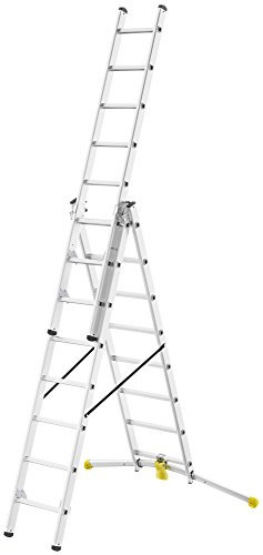 Hailo 1420–507 hobbylot échelle combinée en aluminium 3 pièces, échelons : 2 x 8 plus 1 x 9