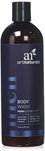 ArtNaturals Männer Natural Body Wash - (16 Fl Oz / 473ml) - Duschgel, das reinigt, erfrischt und desodoriert - mit Aloe Vera, Sheabutter, ätherischen Ölen