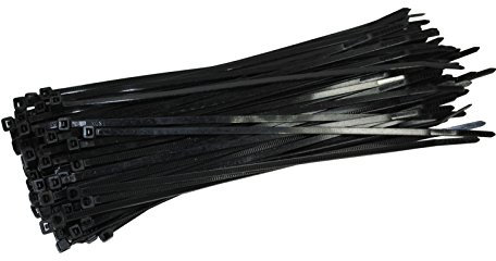 100 Stück Profi Kabelbinder Industriequalität schwarz 140 mm x 3,6 mm Industrie stark kurz 18,2 kg Zugkraft Nylon cable ties für Industrie PC Garten von Damstone