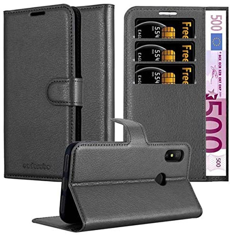 Cadorabo Funda Libro para Xiaomi Mi A2 Lite/RedMi 6 Pro en Negro Fantasma - Cubierta Proteccíon con Cierre Magnético, Tarjetero y Función de Suporte - Etui Case Cover Carcasa