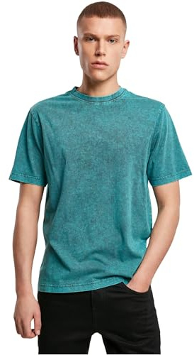 Build Your Brand Acid Washed Tee - Farbe: Teal Black - Größe: XL