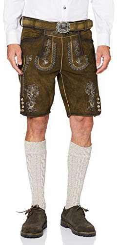 Stockerpoint Herren Thomas2 Trachtenlederhose, Stein geäscht, 48