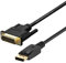 AISENS A125-0366 Câble convertisseur DisplayPort vers DVI mâle vers DVI mâle Noir 2 m