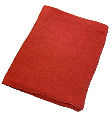 Shoes Lane Ladies Maxi Long Crinkle Frayed Edges Crimp Mix Cotton Scarf Hijab Shawl Wrap (Coral)