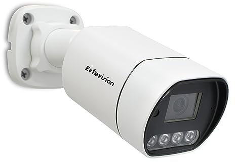 Evtevision 5MP Telecamera cablata di sorveglianza AHD/TVI/CVI/CVBS per esterni, 30 metri Visione Notturna, Impermeabile IP67, Funziona con DVR, Senza Alimentatore