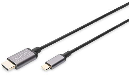 DIGITUS USB 3.2 Gen1 Adapter-Kabel - 1.8 m - USB C (St) zu HDMI Typ A (St) - 5 Gbit/s - Monitorkabel - Schwarz