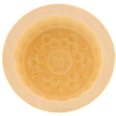 2X HOFMEISTER® Butterform, für 125 g Butter, 9 cm, Ornament, handgeschnitzt in Deutschland, Butter-Form zum Dekorieren, runde Sturz-Form, Butter-Model aus heimischem Ahorn-Holz