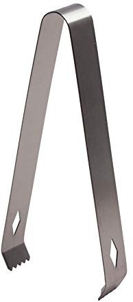 5 pinzas de hielo de acero inoxidable para dulces y dulces, pinzas largas para barbacoa, bordes festoneados con dientes para bodas, bares, fiestas, cocina