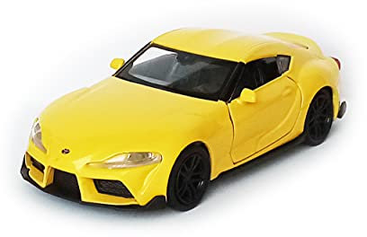 Toi-Toys Toyota Supra Sportwagen Modellauto Metall 4-Varianten Modell Auto Spielzeugauto Kinder Geschenk 09 (Gelb)