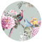 Grandora Wandtattoo Wandaufkleber Blumen Schlafzimmer Wandsticker florales Design Wandbild Wohnzimmer Wanddeko Esszimmer Flur Tapete selbstklebend rund DL652-11