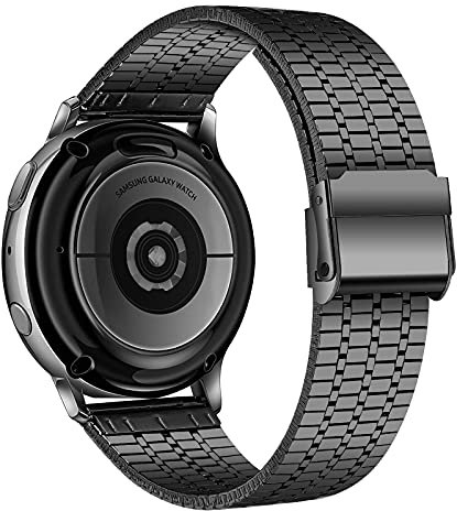 MUENShop 22mm Metall Uhrenarmband Silber Kompatibel mit Samsung Galaxy Watch 3 45mm Gear S3 Classic/Frontier Armbänder Huawei Watch GT 3/4 46mm