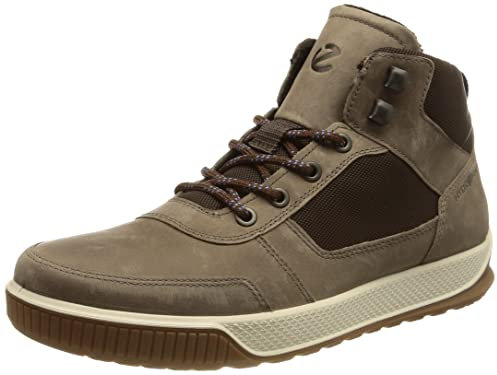 Ecco Herren Byway TRED Mid-Cut Boot, Taupe/Coffee, 45 EU