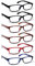 COJWIS Lesebrille 6 Pack herren und Damen Qualität Feder Scharnier Blaulichtfilter Leser Brille(6 Farbe Mischen-1, 2.25)
