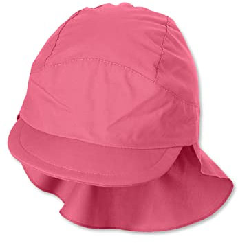 Sterntaler Unisex Kinder Schirmmütze mit Nackenschutz Ohne Bindebänder Kindermütze, koralle, 49