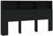 vidaXL Bett Kopfteil mit Ablagen Kopfteil-Regal Wand-Kopfteil Bücherregal-Kopfteil Betthaupt Bettkopfteil Schlafzimmer Schwarz 180x19x103,5cm
