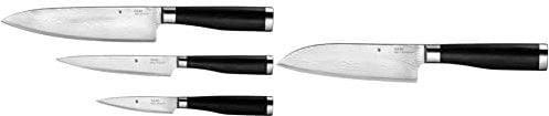 WMF Messerset 3-teilig YARI 3 Messer Küchenmesser geschmiedet japanischer Klingenstahl 67 Lagen & Santokumesser Yari Länge 31 cm Klingenlänge 16,5 cm japanischer Spezialklingenstahl 67 Lagen Griff