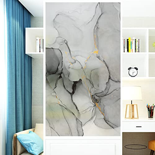 Fensterfolie Blickdicht Farbverlauf Grau Sichtschutzfolie Fenster Selbsthaftend,Milchglasfolie Anti-Uv,Folie Fenster Sichtschutz,Fenster Folie Blickschutz,Blickdichte Fensterfolie (45x100cm)