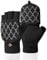 Kiiwah Fingerlose Handschuhe Fäustlinge für Herren Damen, Warme Winter Handschuhe Convertible Halbfinger Flip Top Fäustlinge Touchscreen Fotografie Handschuhe (Diamant Schwarz)