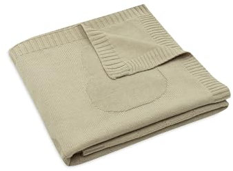 Jollein 516-522-67087 Kinderdecke Strick - Miffy Olive (100x150 cm)