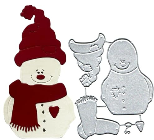 Metall-Stanzschablonen mit Weihnachtsschneemann-Hut, Schneemann, Metall-Stanzformen, Stanzschablonen, Kartenpapier, Bastelarbeiten, Schablonen, Metall-Stanzformen, Album, Prägepapier-Stanzformen für
