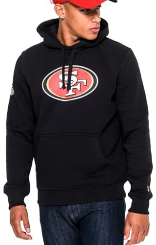 New Era San Francisco 49ers NFL Team Logo Hoody Schwarz Kapuzenpullover - M