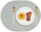 Homcomodar Tischsets Rund 4PCS Grau Platzsets Abwaschbar 34cm Platzdeckchen Hitzebeständigem Tisch Tischsets für Küche Abendessen