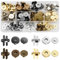 REJOECE 64 Stück Magnetknöpfe, 14mm und 18mm Magnetverschluss Taschen, Druckknöpfe zum Annähen, 4 Farben Magnetknopf Magnet Druckknopf für Geldtasche Handtaschen Mäntel Windbreaker Rucksack
